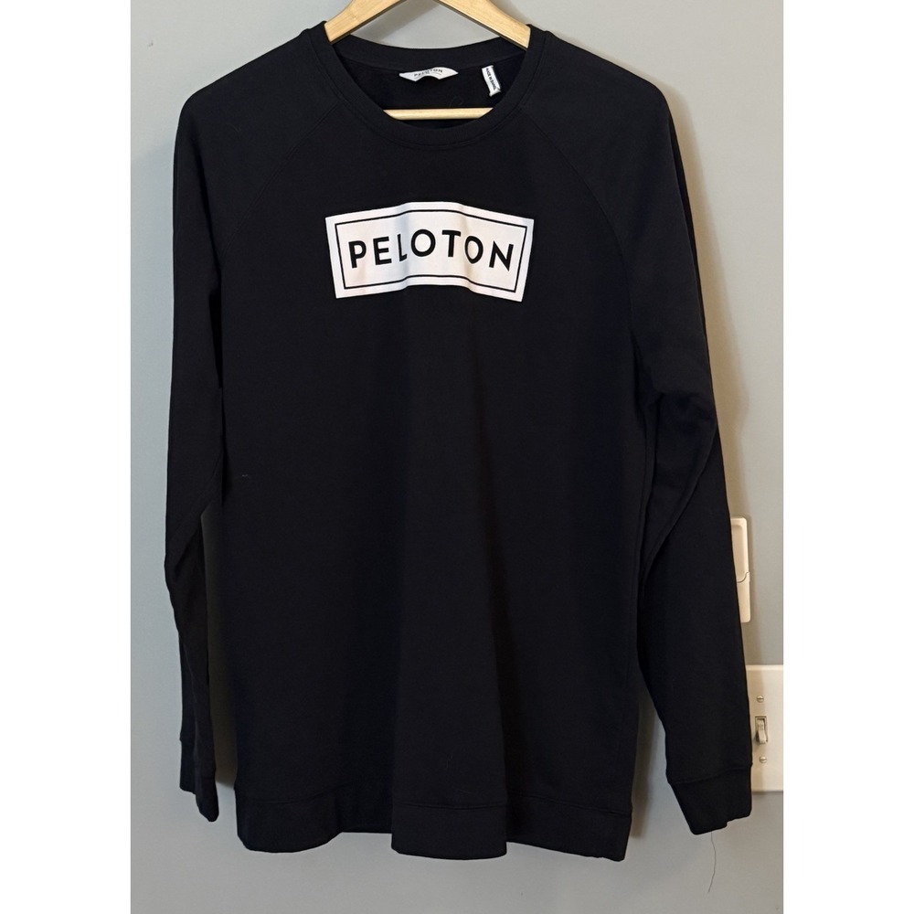 Peloton Sweatshirt Heritage Pullover Spell Out Logo Athletic Lounge XL